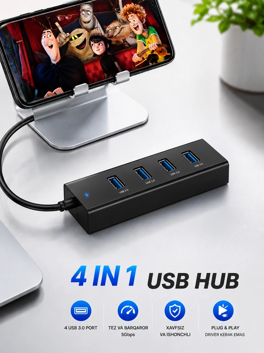 4 Portli USB Hub - 