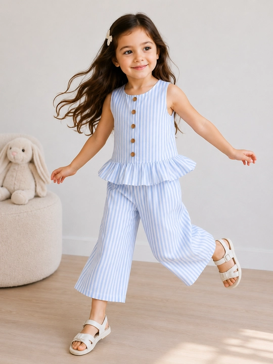 Летний костюм для девочек, кофта и брюки, ХБ Леон, 2-6 лет
