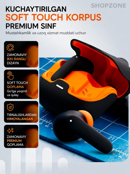 Simsiz Bluetooth quloqchinlar, TWS sensorli naushnik, iPhone va Android uchun mos, YL01