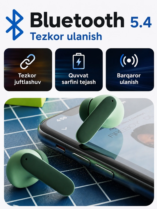 Simsiz Bluetooth quloqchinlar, TWS sensorli naushnik, iPhone va Android uchun mos, YL01