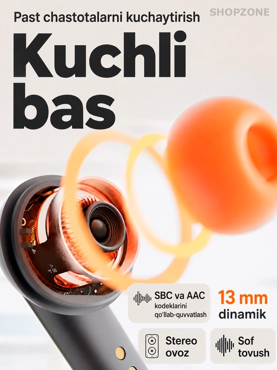 Simsiz Bluetooth quloqchinlar, TWS sensorli naushnik, iPhone va Android uchun mos, YL01