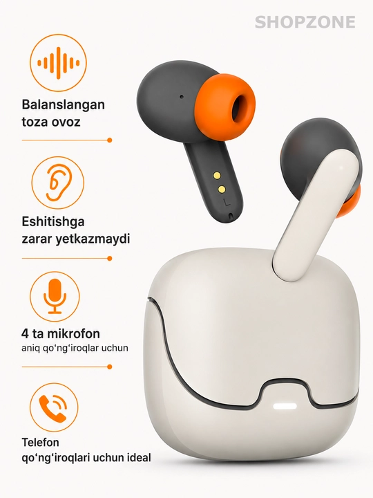 Simsiz Bluetooth quloqchinlar, TWS sensorli naushnik, iPhone va Android uchun mos, YL01