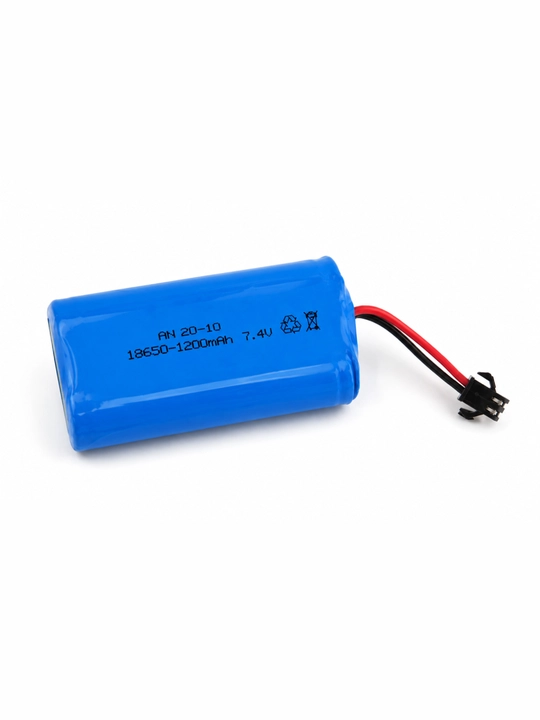 Аккумулятор 18650, 7.4V 1200mAh, SM - 2P, литиевый перезаряжаемый - 