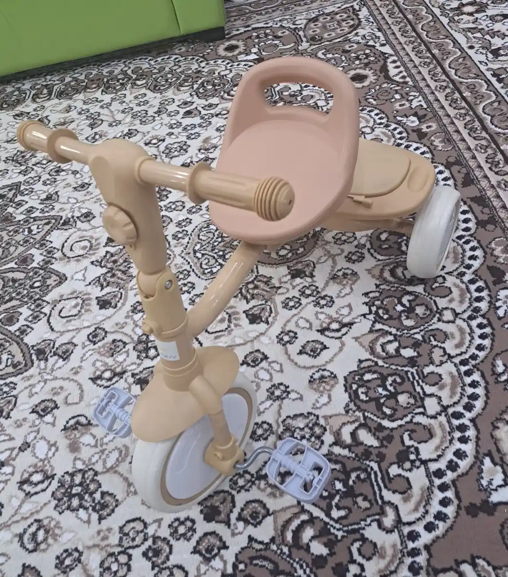 Bolalar velosipedi uch g‘ildirakli, savatli velosiped, o‘suvchi velosiped, velik