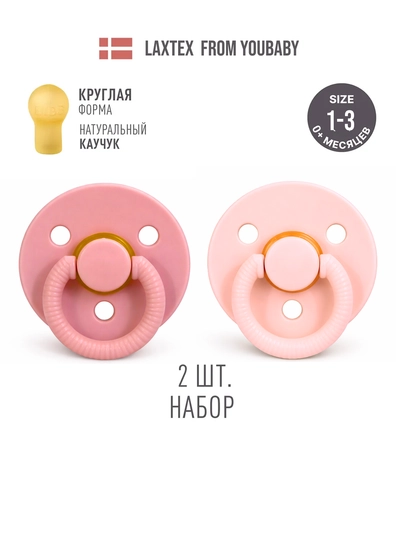 Пустышка соска, 2 шт в комплекте, каучук, круглая форма, без BPA, с 0–18 мес, вентиляция — KENZ0-MUMLOVA-ТЕМНРОЗ-6