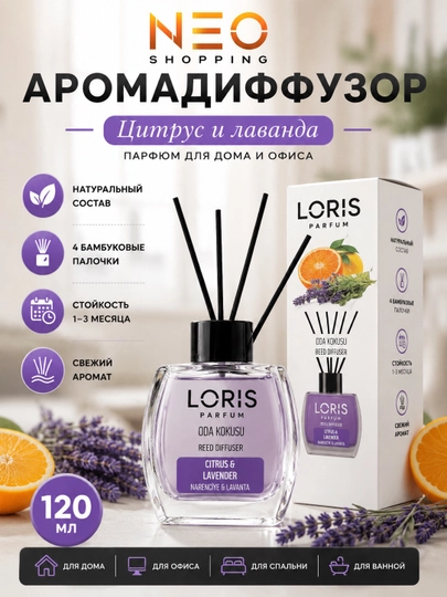 Освежитель воздуха "LOREVA" для дома, автомобиля и офиса — NEO1-LORIS-ЛИМОН