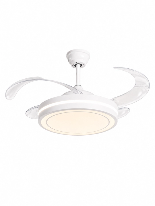 LED Ventilyator Qandil, Pultli, 3 Rangli Yorug'lik, 6 Tezlik, Shift Lyustrasi