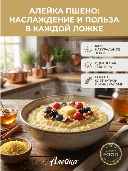 Shliflangan psheno “Aleyka” (Oltoy serhosil dalalaridan) mahsuloti, 900 g