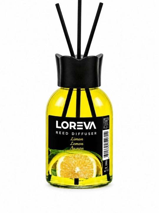 LOREVA Reed Diffuser Lemon 100 мл – ароматический диффузор с ароматом лимона