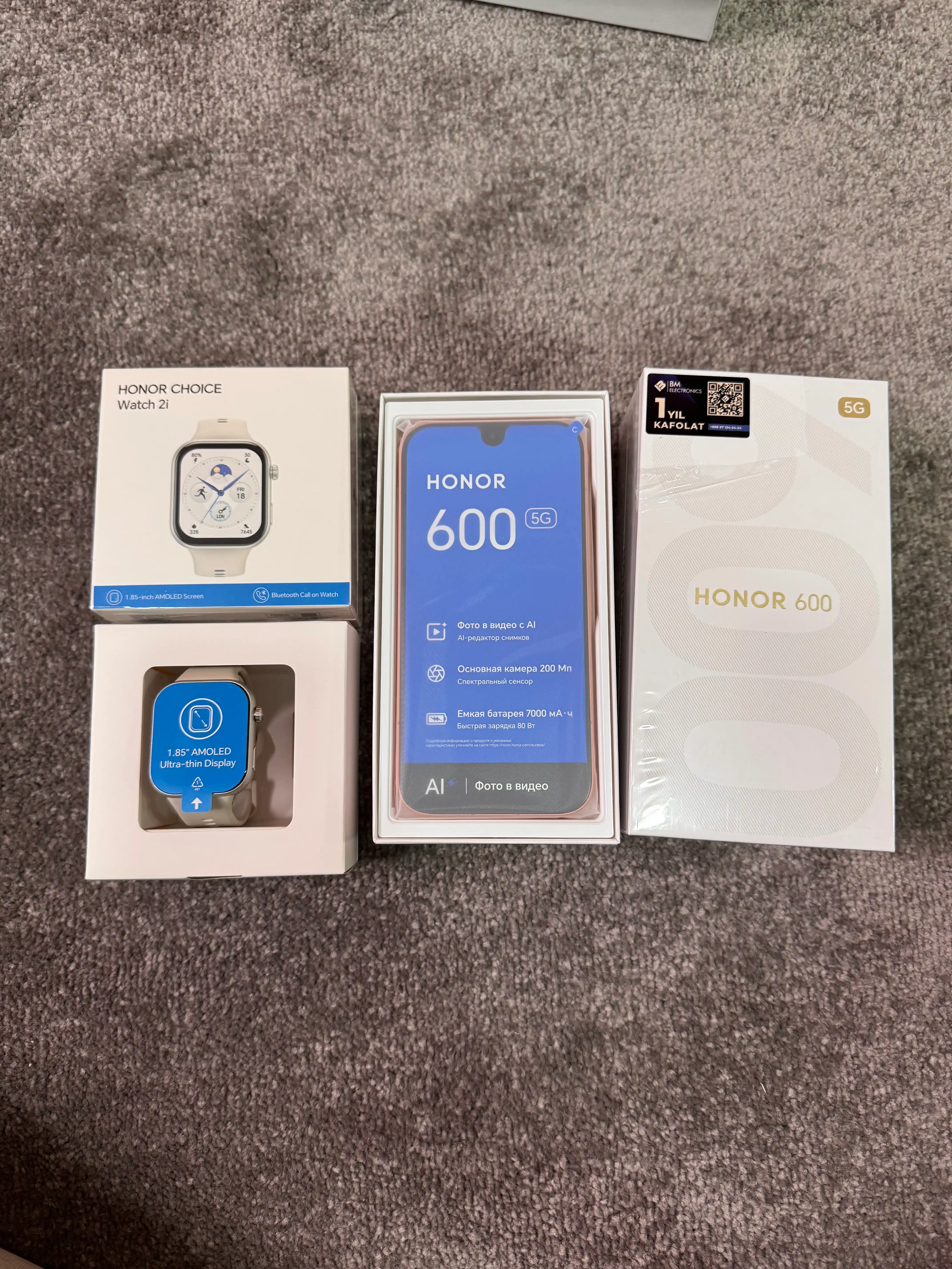 Honor 600 5G Smartfoni, 512 GB, AMOLED 120Hz, Snapdragon 7 Gen 4, +Smart watch