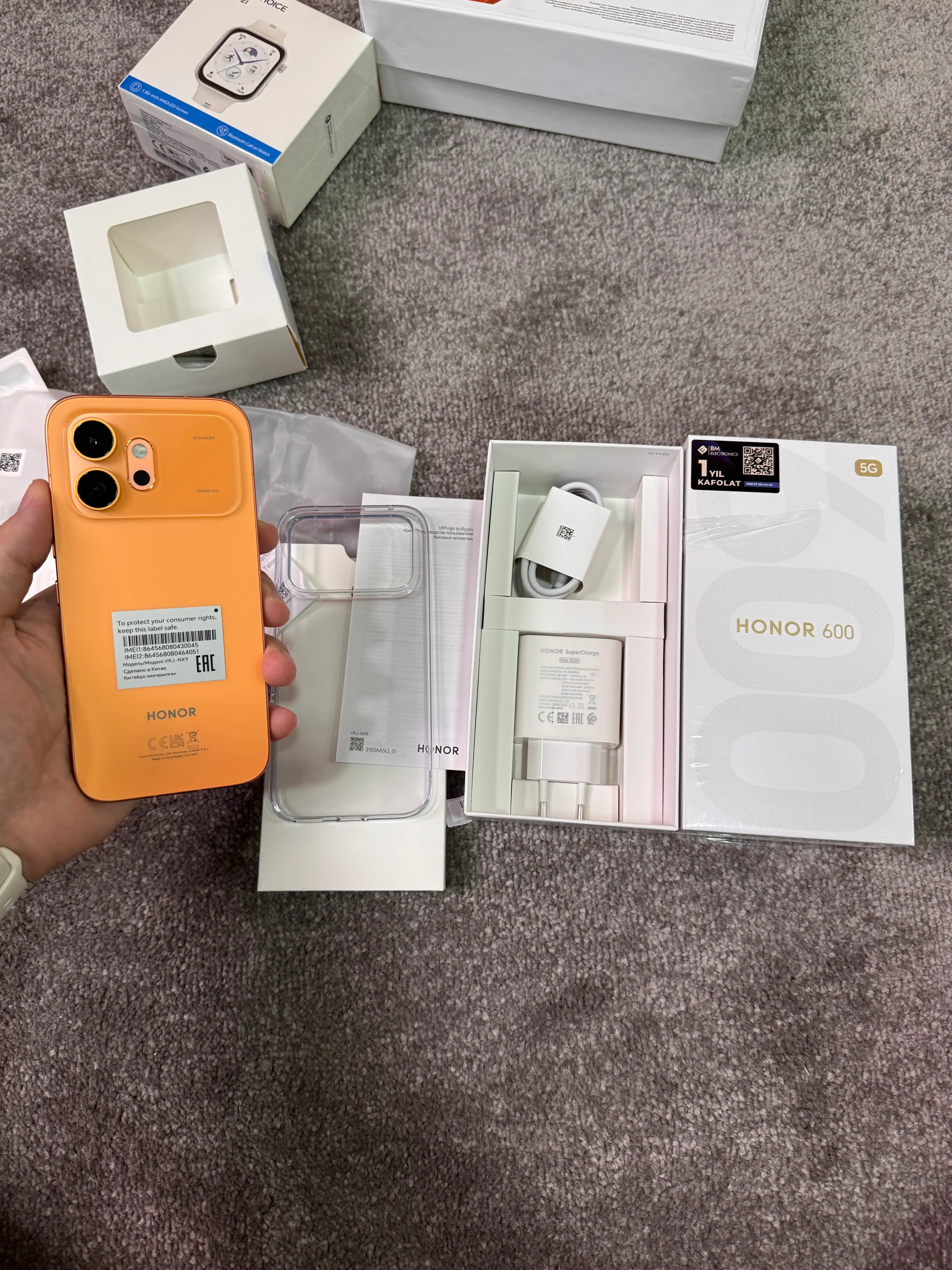 Honor 600 5G Smartfoni, 512 GB, AMOLED 120Hz, Snapdragon 7 Gen 4, +Smart watch