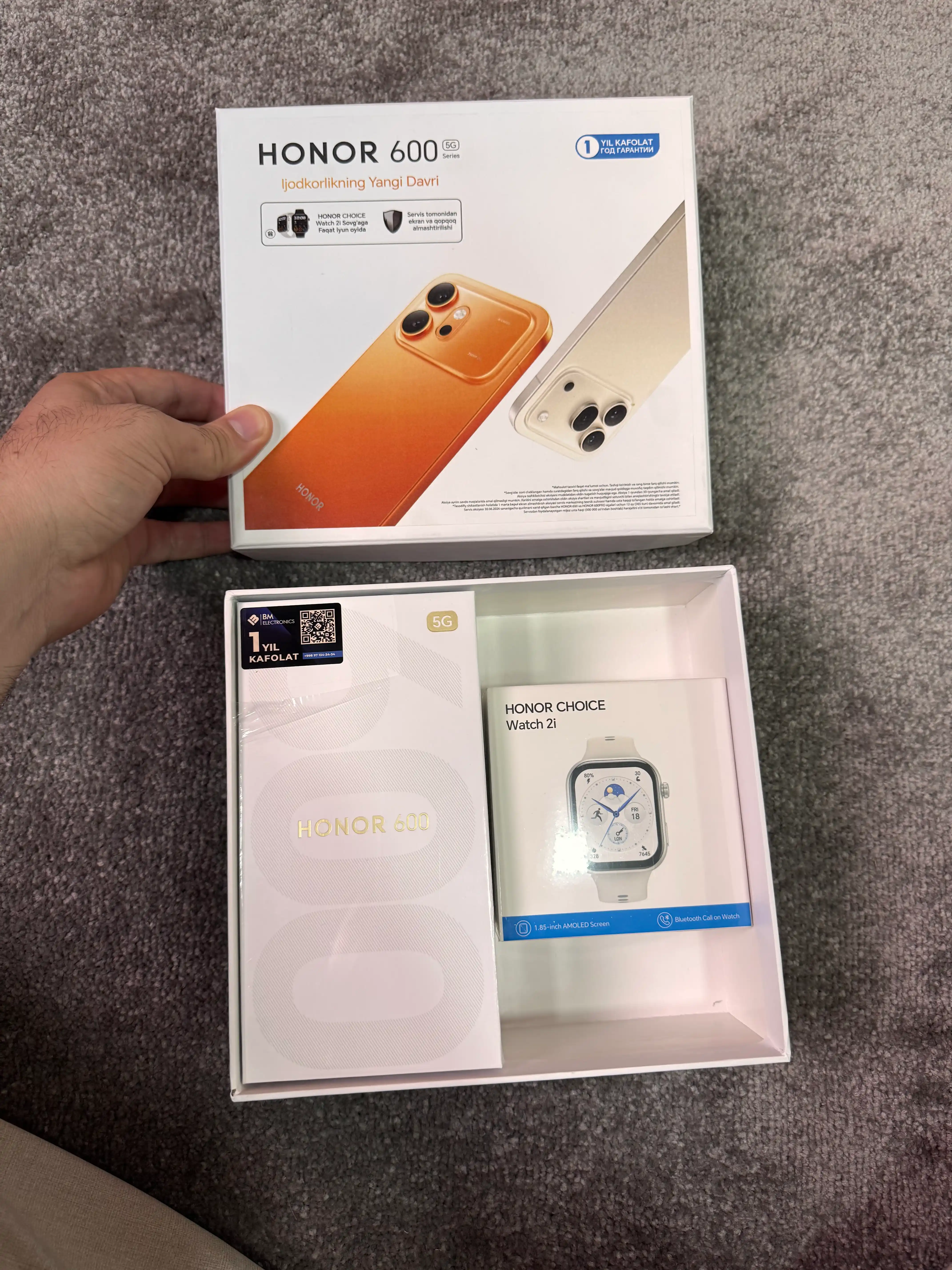 Honor 600 5G Smartfoni, 512 GB, AMOLED 120Hz, Snapdragon 7 Gen 4, +Smart watch