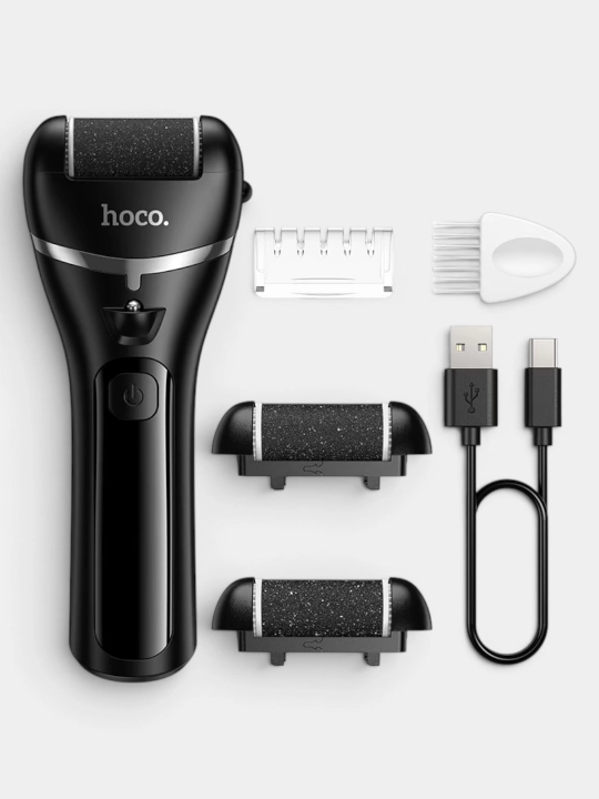 Elektrik rolikli oyoq pilkasi Hoco HP90, 3 rolik, Type-C, LED, 1200 mAh