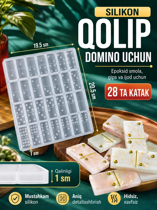 Stol o'yinlari silikon qoliplari, domino qolipi, shaxmat, shashka, shaxmat figuralari