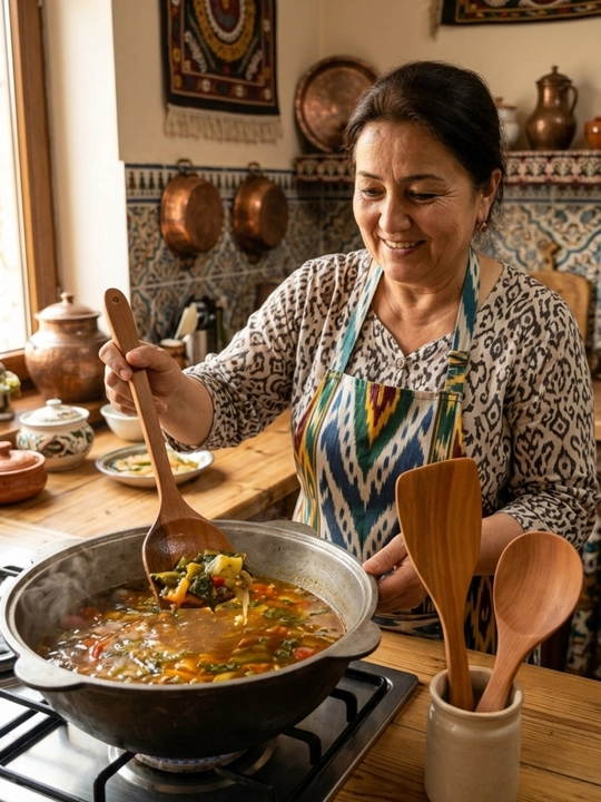 Набор деревянных кухонных лопаток и ложек для удобного приготовления блюд