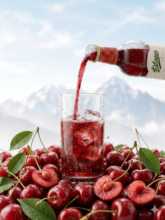Alkogolsiz kuchli gazlangan Bavariya Premium Olcha ta’mli limonad ichimligi, 0.5 l