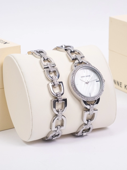 Ayollar qo'l soati Anne Klein AK4105, bilaguzuk bilan to'plam - 