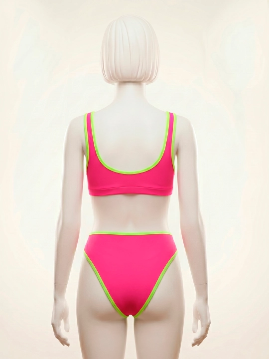 Neon detalga ega ayollar bikini to‘plami (SUNSHINE)