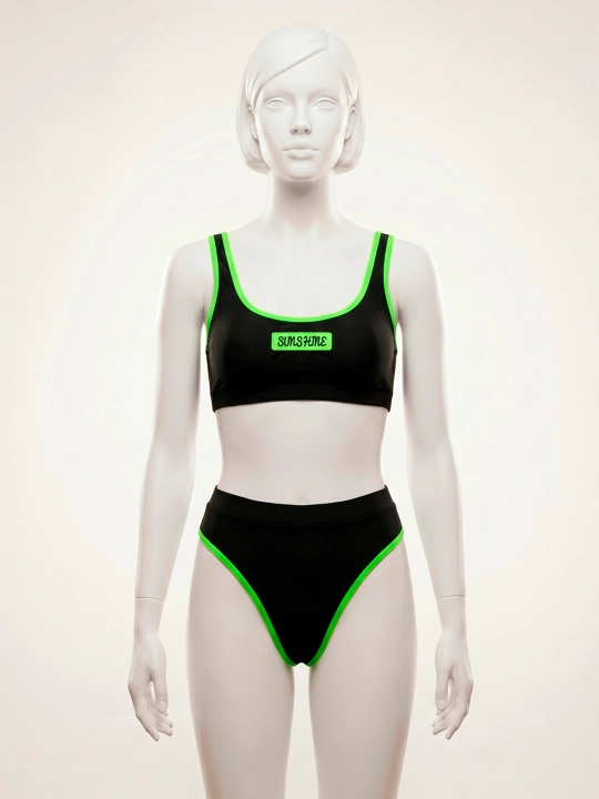 Neon detalga ega ayollar bikini to‘plami (SUNSHINE) - 