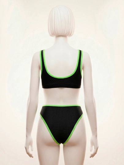 Neon detalga ega ayollar bikini to‘plami (SUNSHINE)