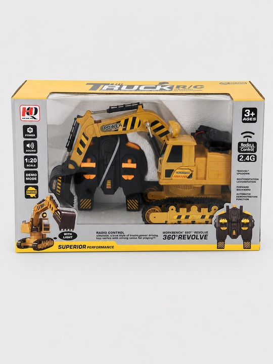 TRUCK R/C 1:20 radioboshqaruvli ekskavator, tovush, yorug‘lik, tutun