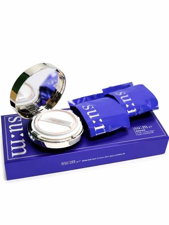 SU:M37° Water-full Mesh Cushion Glow 01 Light Beige, кушон SPF50+