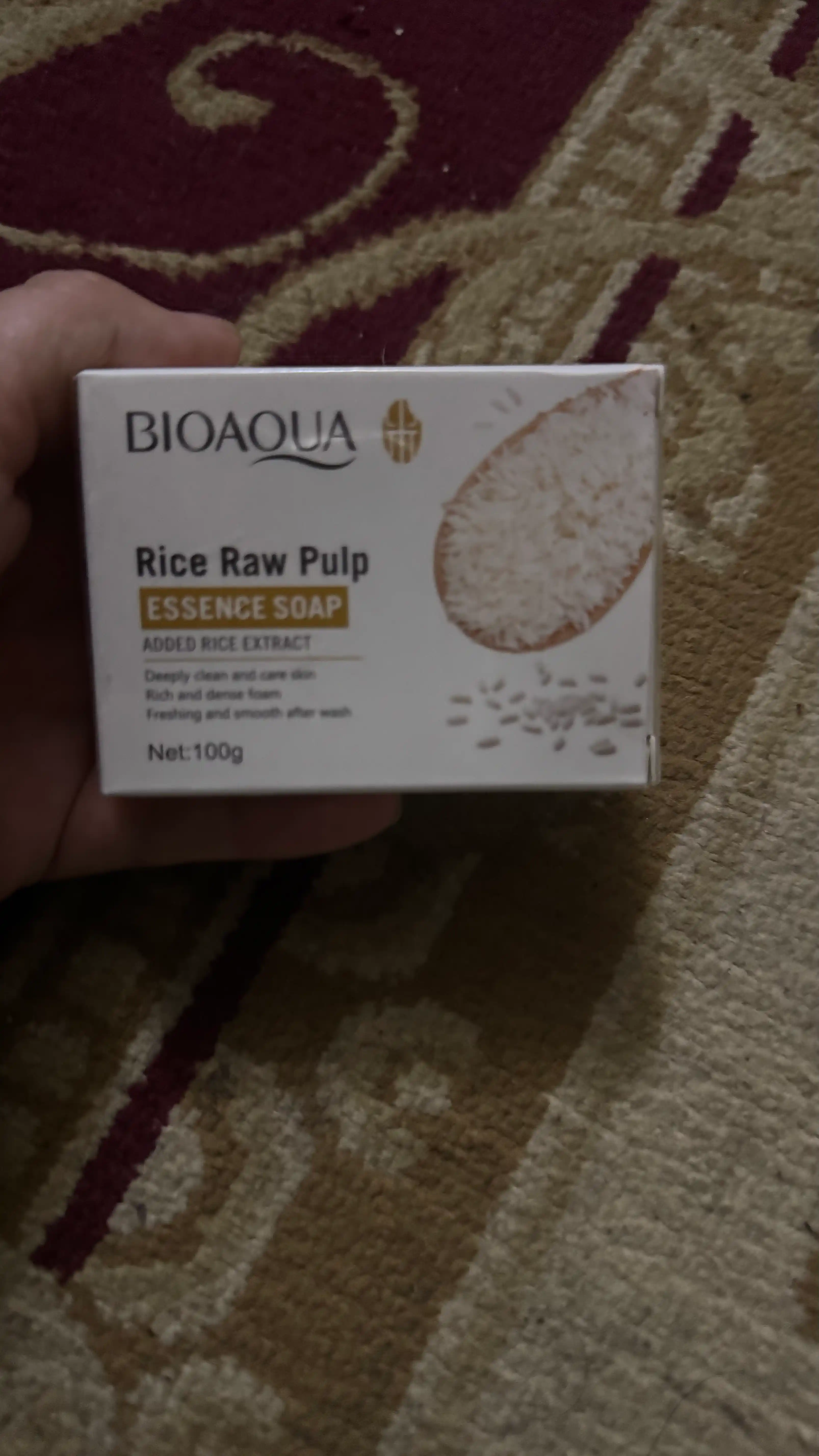 Отбеливающее мыло BIOAQUA, с экстрактом риса, для лица и тела, 100 г