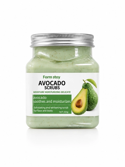 Скраб для тела FORM STAY Avocado, Vitamin C , Vitamin B5, 350 г — SHONASH-FORMSTAYSCRUB-САЛАТ