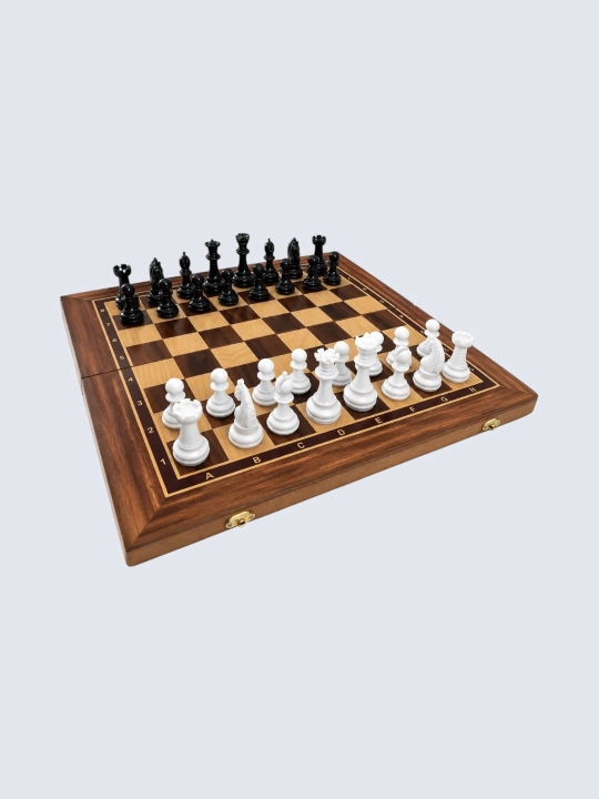 Katta shaxmat to‘plami, 48 sm, yog‘och shaxmat, shaxmat, strategik stol o‘yinlari