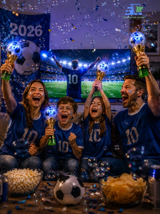 Машина для мыльных пузырей Футбольный Кубок FIFA 2026 стиль, пузыремет со светом