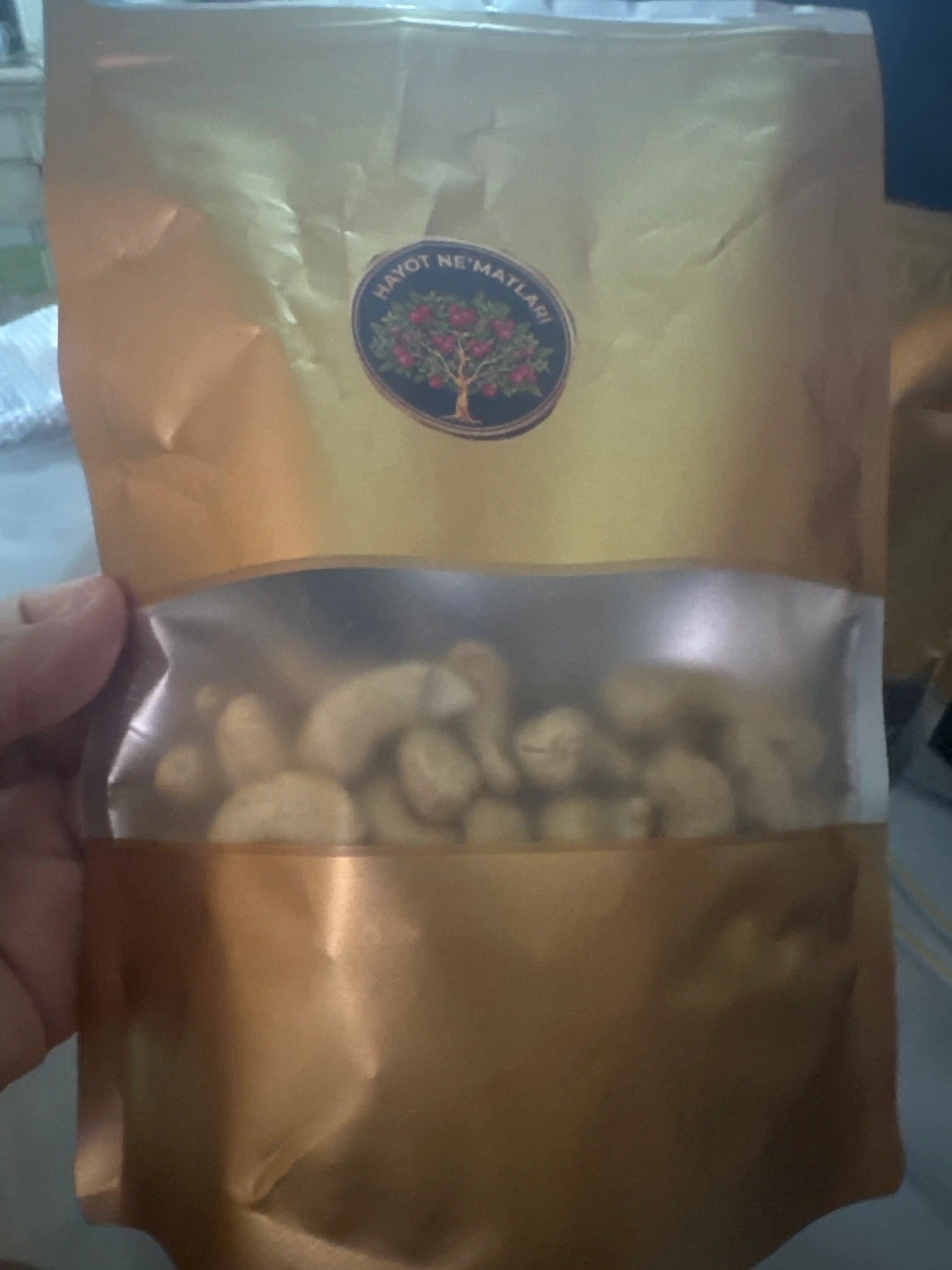 Hayot Ne’matlari Premium keshyu yong‘oqlari - tabiiy ta’mli va foydali yengil taom 200 g