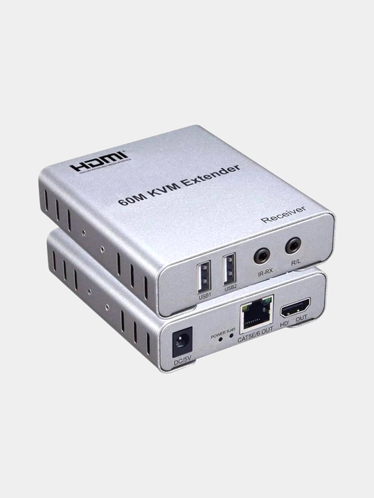 Yuqori aniqlikdagi video va audio signallarni uzatish uchun HDMI 60 metrli KVM udlinitel - 