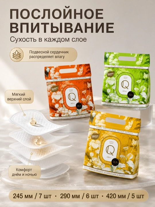 BOTARE Женские гигиенические прокладки  - 