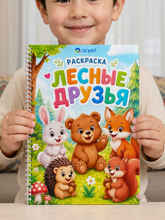Раскраска для детей AQEEL, книжка-раскраска для рисования, 3+, раскраска - 