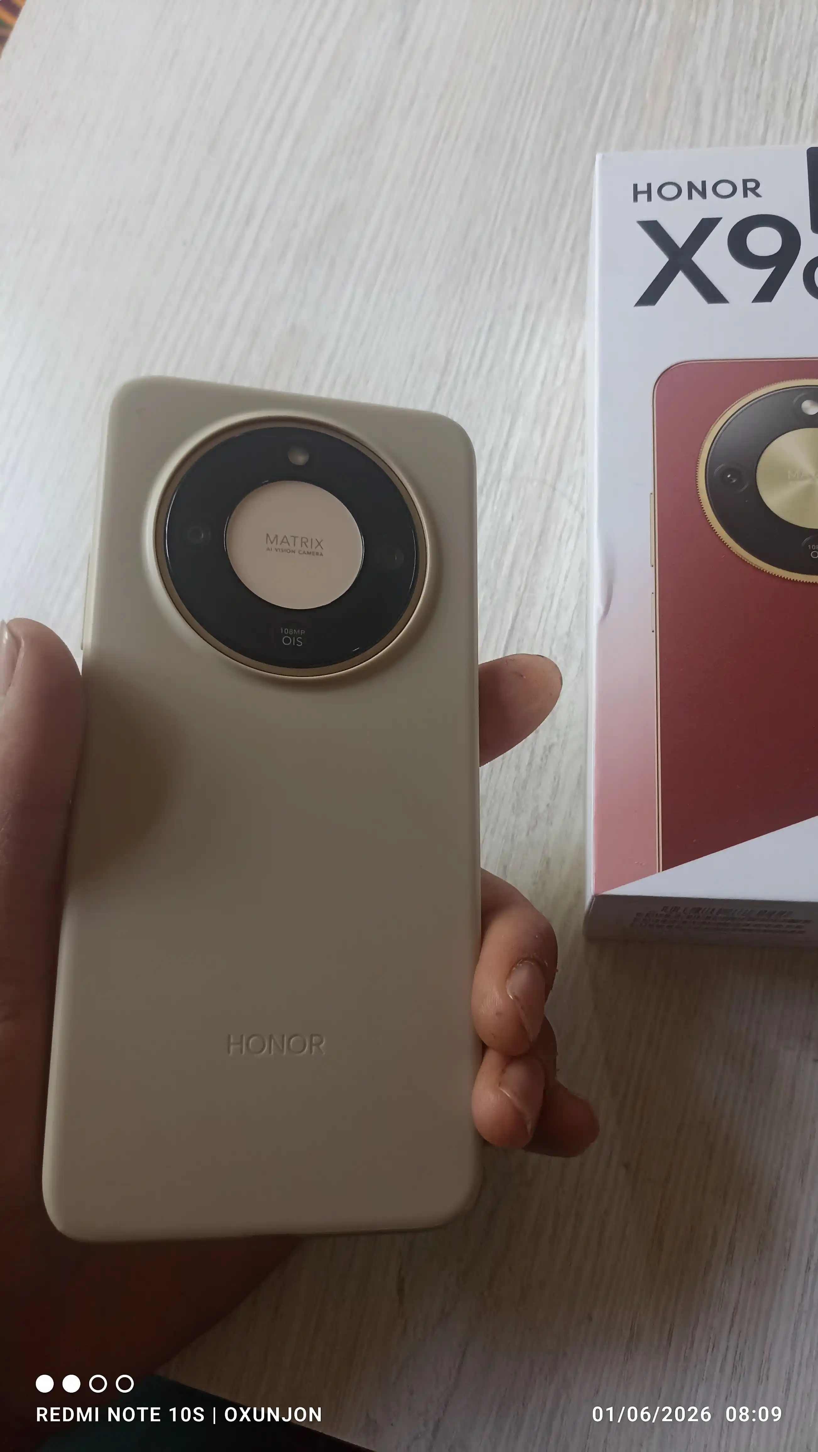 HONOR X9d 5G smartfoni, 12/256GB Snapdragon 6 Gen 4, 108 Mp, 8300 mAh,+Sovg'a Ryukzak