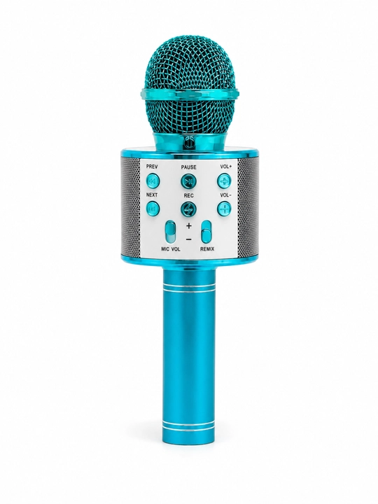 Микрофон караоке, детский, с беспроводным Bluetooth WS 858, колонка с микрофоном