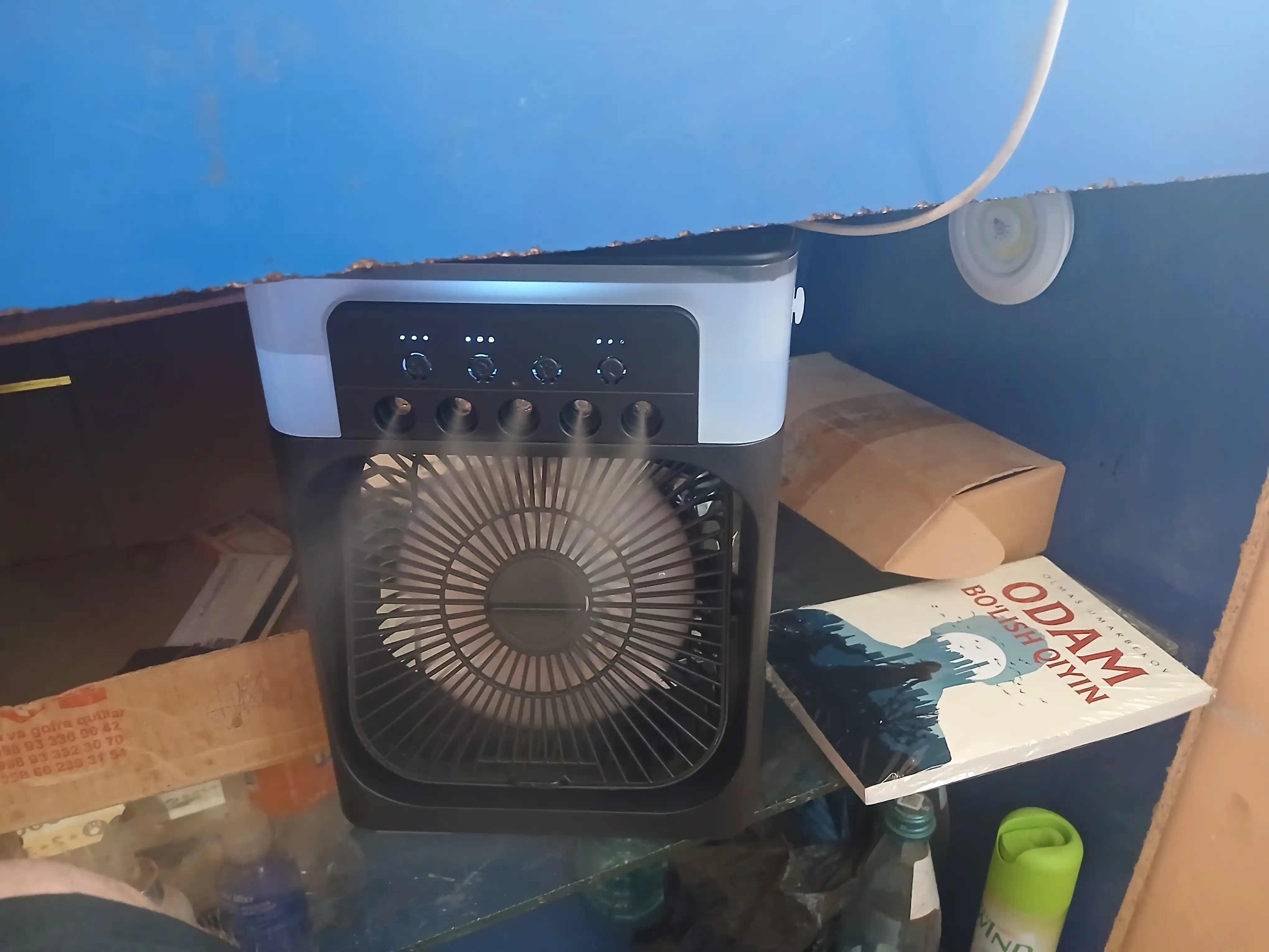 Ventilyator ko'p funksiyali, 3ta 1da mini portativ konditsioner,vintelyator,havo namlagich