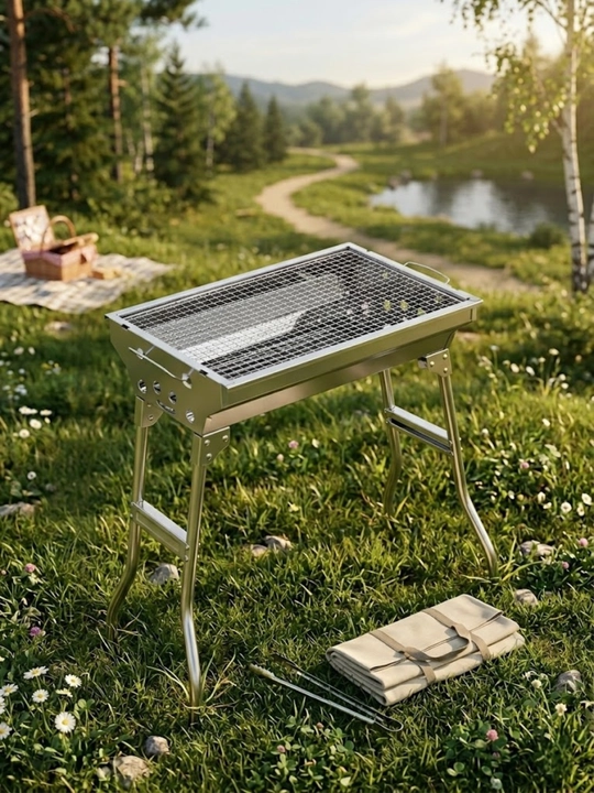 Yigʻiladigan koʻchma mangal — dala hovli va sayohatlar uchun ideal grill-barbekyu