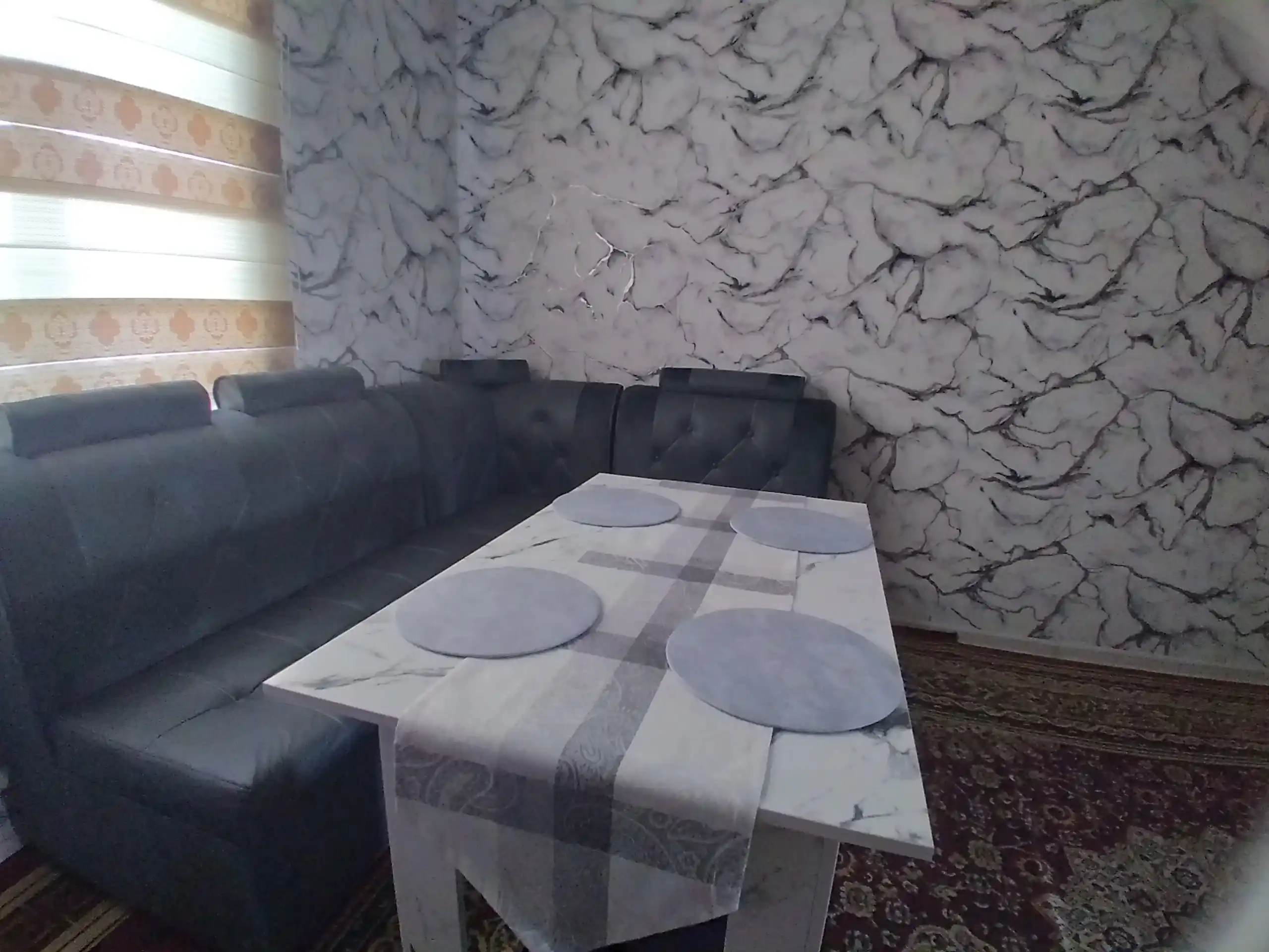 Раннер 177×40см и подтарелники 31см из Турецкой ткани Duck, подарочная скатерть, дастурхон