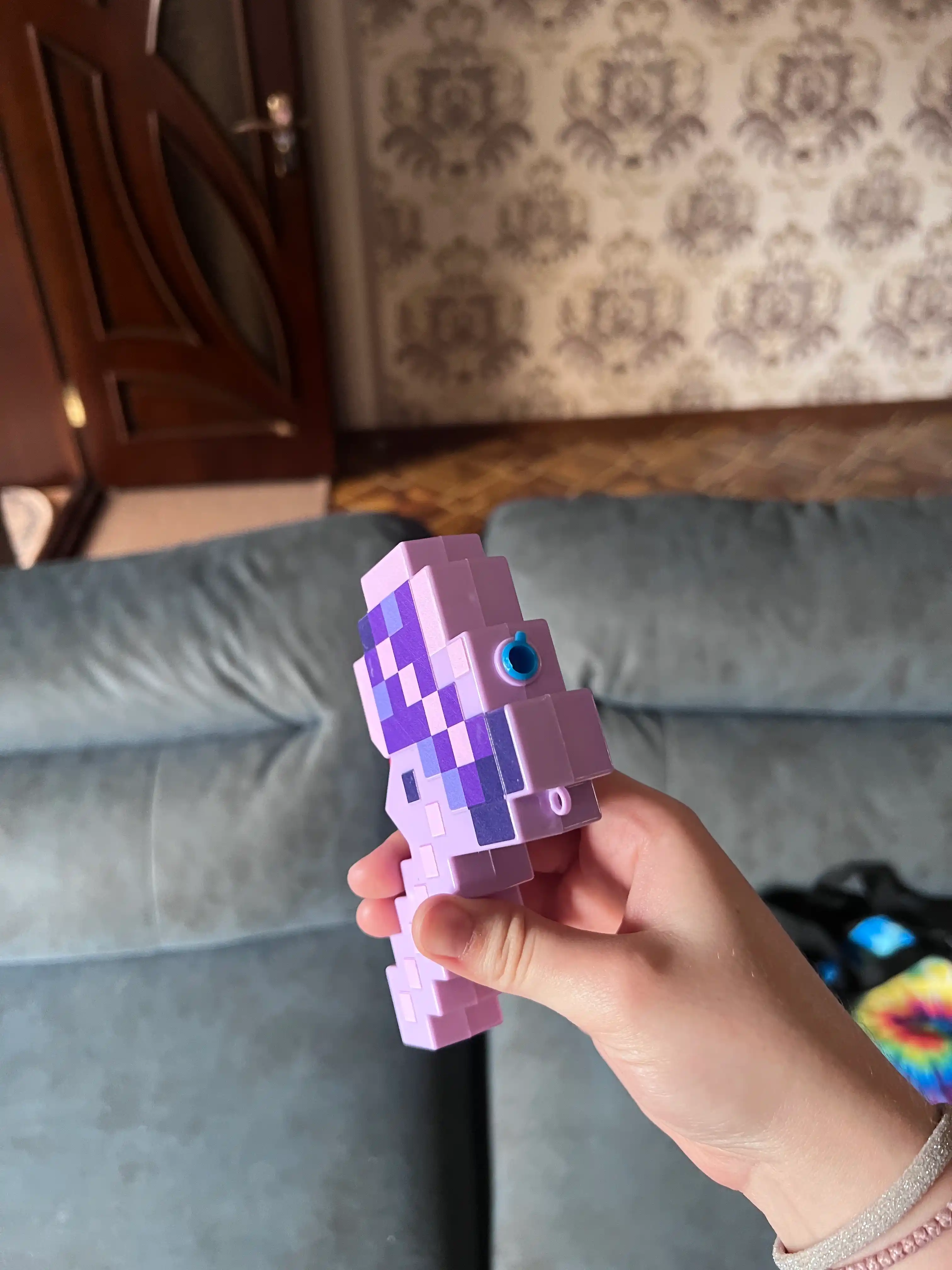 Водяной детский пистолет Minecraft, без батареек, водный бластер, для пляжа и бассейна
