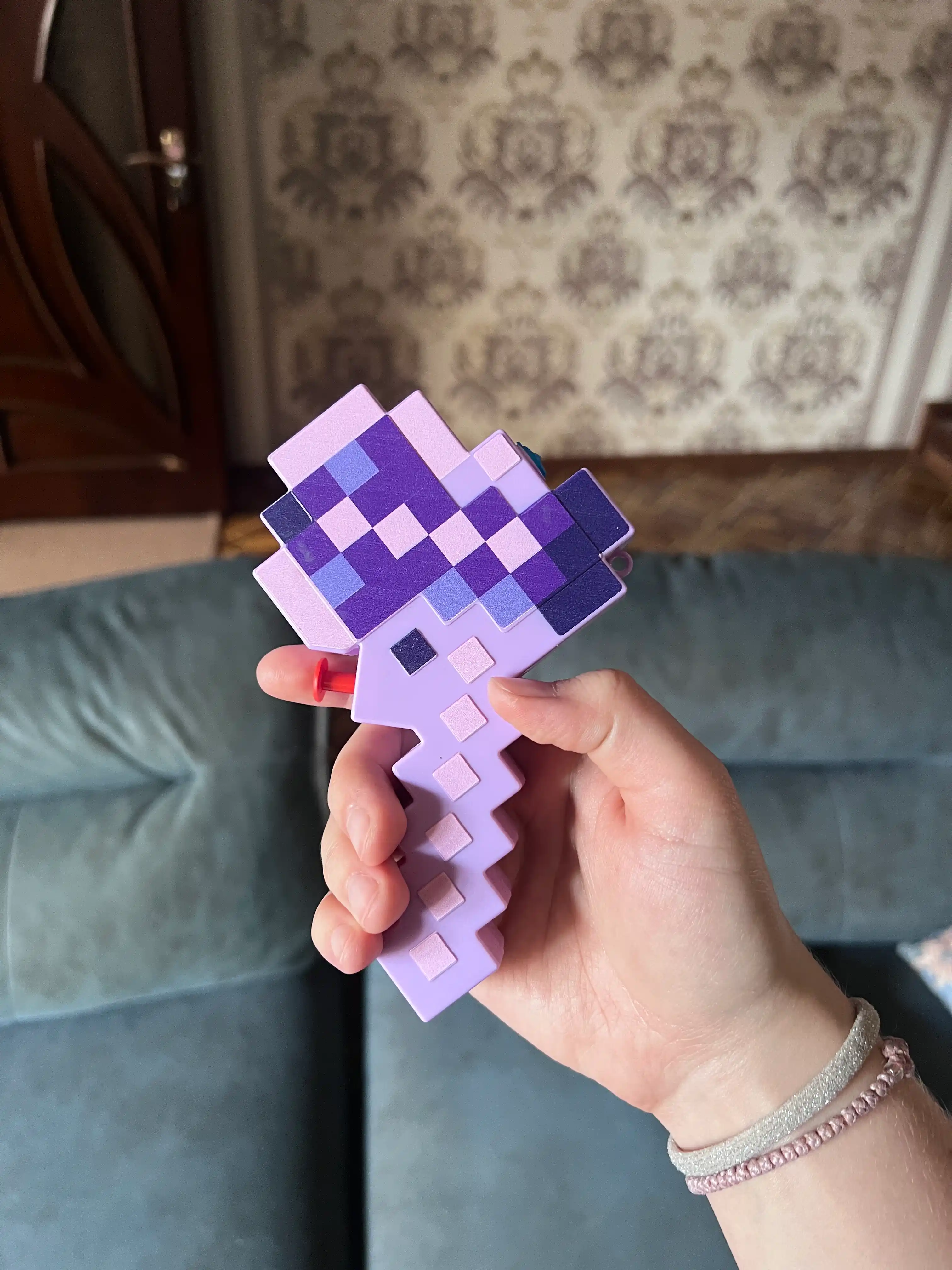 Водяной детский пистолет Minecraft, без батареек, водный бластер, для пляжа и бассейна