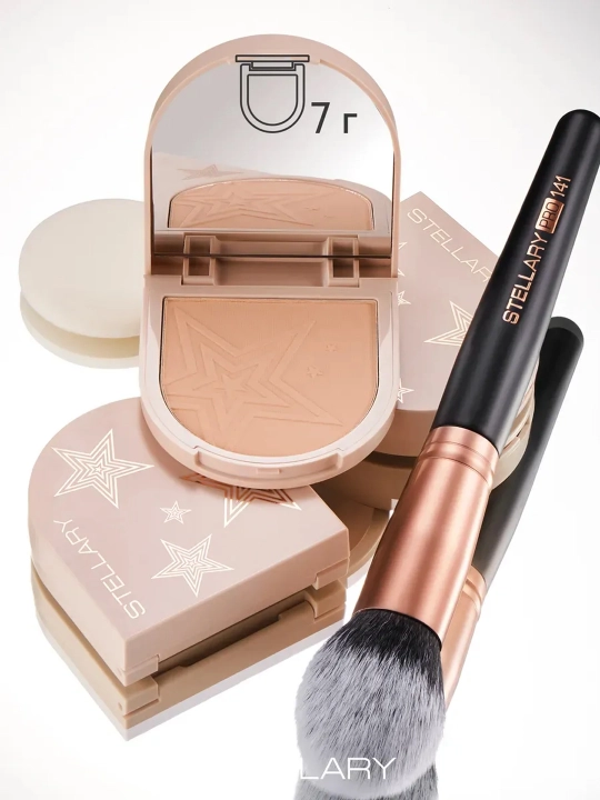 STELLARY Пудра Compact Satin Powder т02, 7 гр