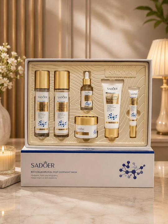 SADOER 6 in 1 yuz parvarishi to‘plami – Avocado / Snail / Collagen / Vitamin E - 
