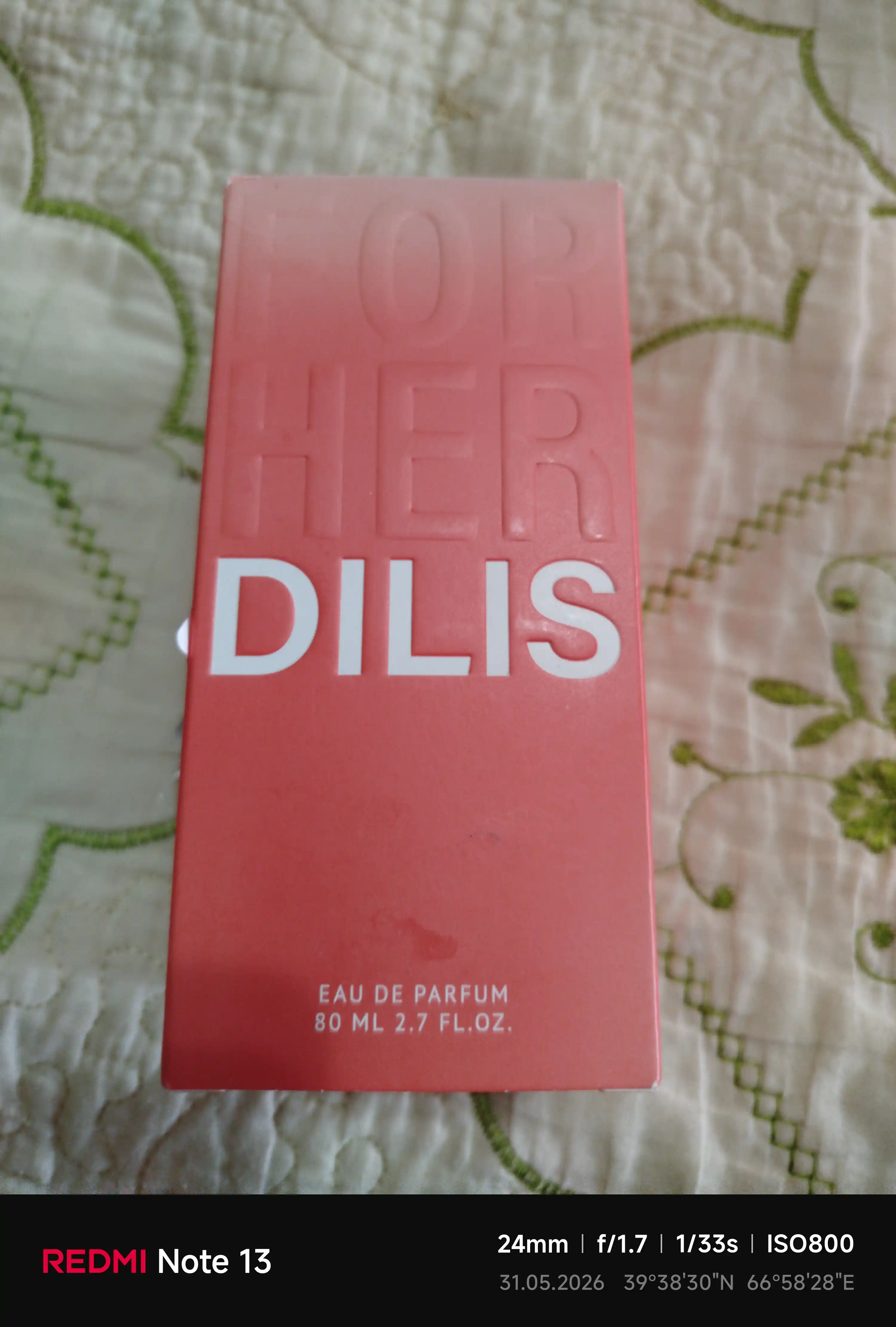 DILIS Ayollar uchun parfyum suvi For Her, 80 ml
