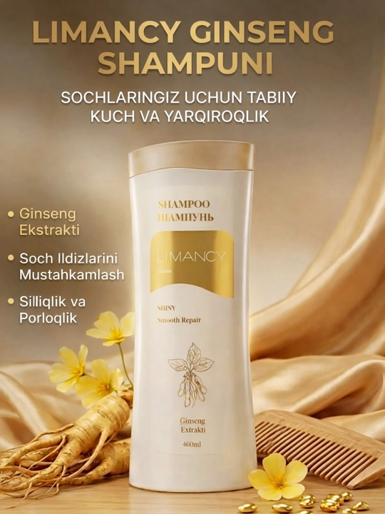 LIMANCY Jenshen Shampuni – Tabiiy Kuch va Yarqiroqlik - 