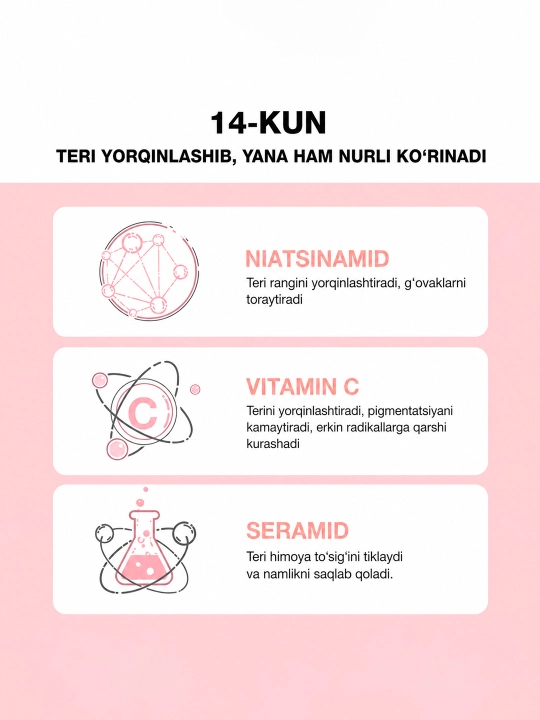 Yuvinish uchun SKINEVER niatsinamidli tozalovchi va tiniqlashtiruvchi skrab-gel, 80 ml