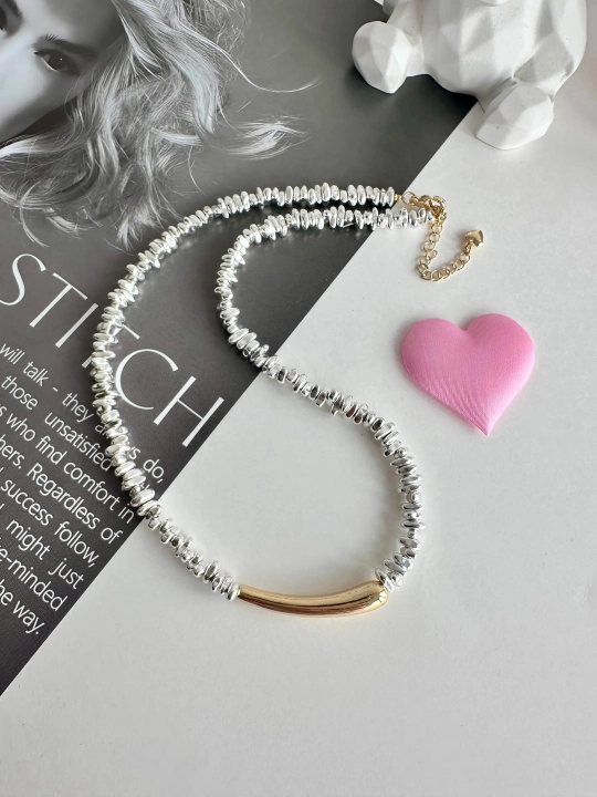 Elegant 4 tasi 1 da choker, ayollar nozik yurak zanjir taqinchoqlari, ayollar marjonlari