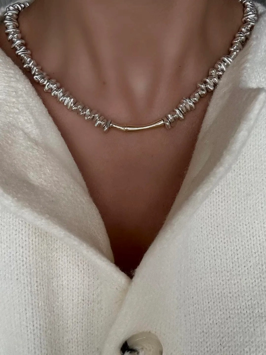 Elegant 4 tasi 1 da choker, ayollar nozik yurak zanjir taqinchoqlari, ayollar marjonlari