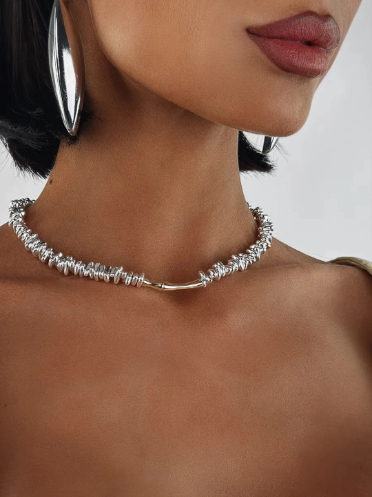 Elegant 4 tasi 1 da choker, ayollar nozik yurak zanjir taqinchoqlari, ayollar marjonlari