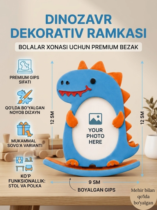 Gipsdan yasalgan dekorativ idishcha - 